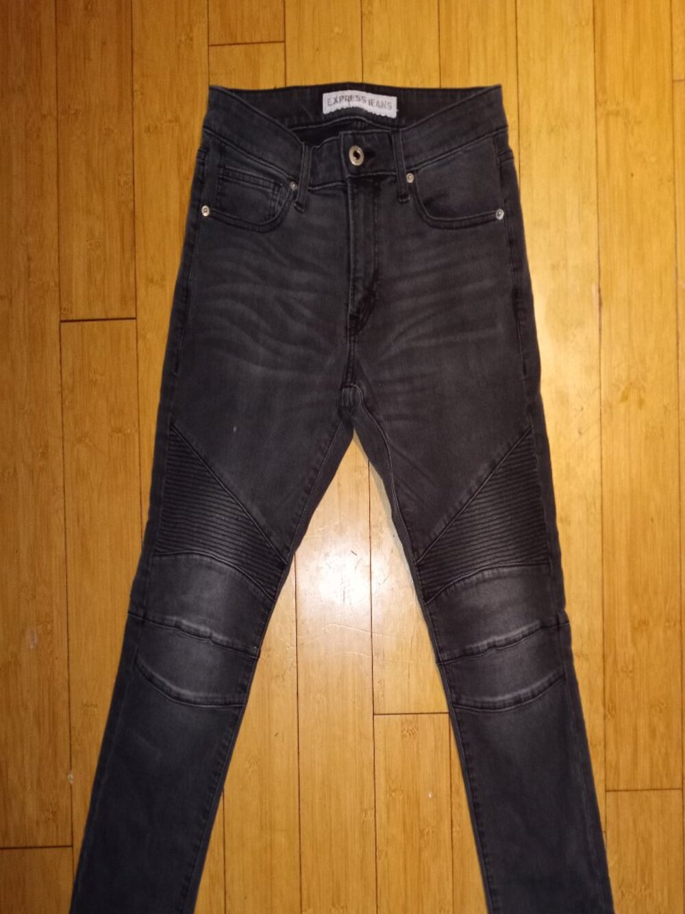 Express Men's Moto Biker Skinny Jeans